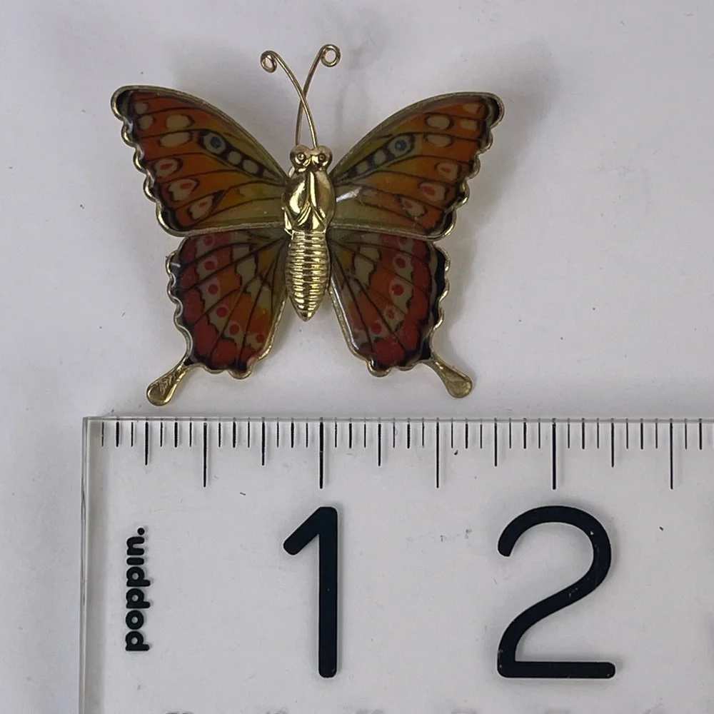 Butterfly pin brooch